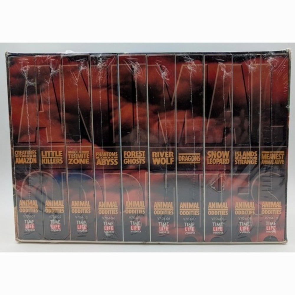 NEW Time Life Animal Oddities Sealed 1995 Box Set 10 VHS Tapes Rare Collectible